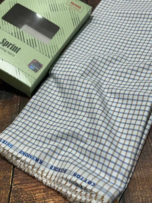 Raymond_Multicolor_Poly_Cotton_Checkered_Shirt_Fabric_For_Men