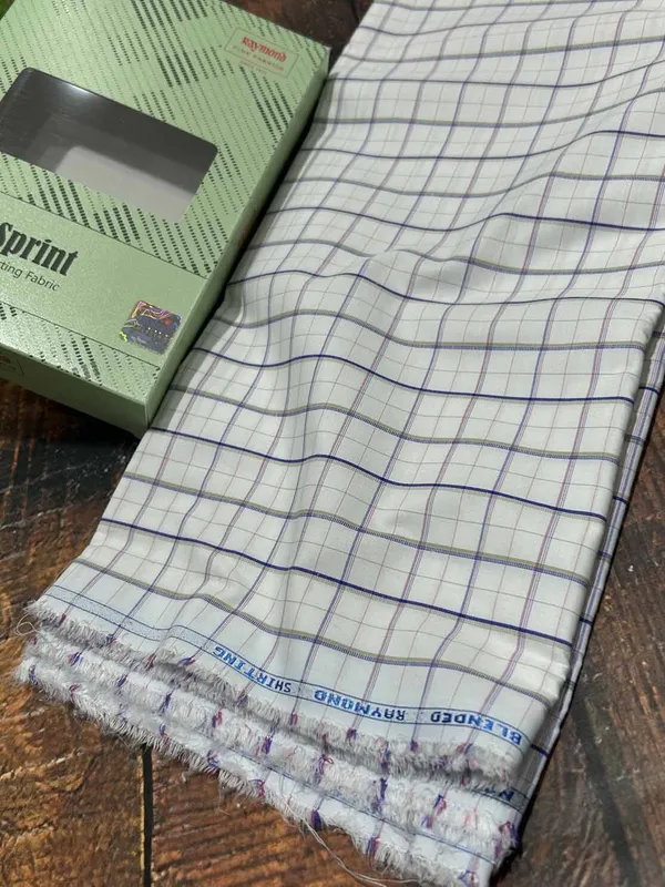 Raymond_Multicolor_Poly_Cotton_Checkered_Shirt_Fabric_For_Men