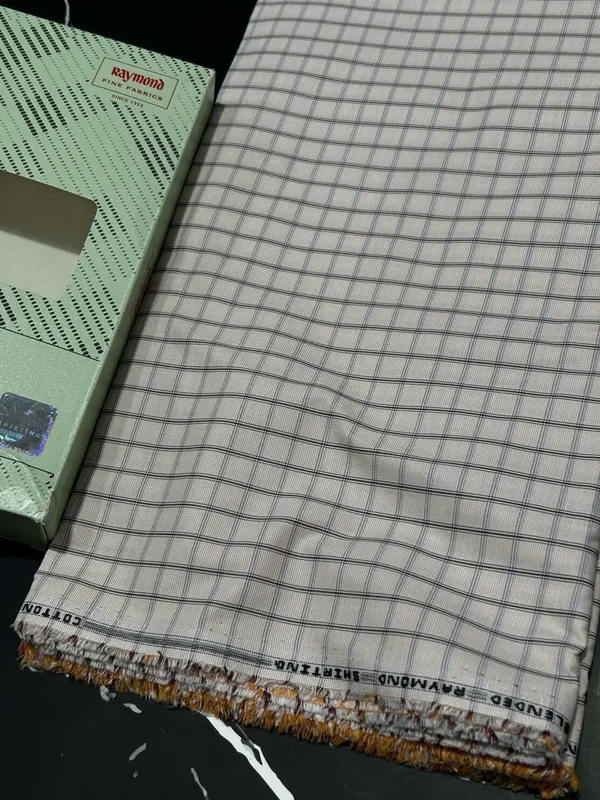 Raymond_Multicolor_Poly_Cotton_Checkered_Shirt_Fabric_For_Men
