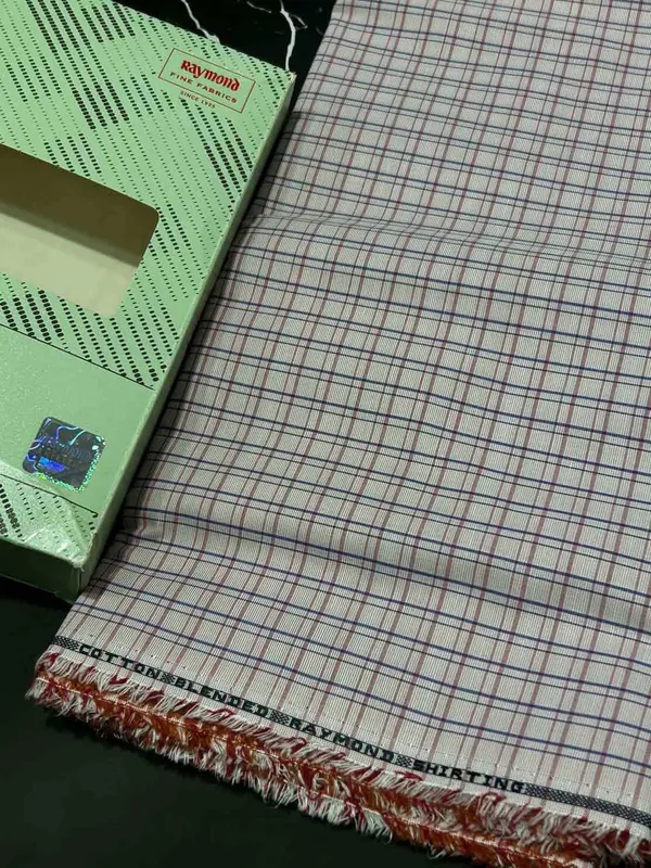 Raymond_Multicolor_Poly_Cotton_Checkered_Shirt_Fabric_For_Men