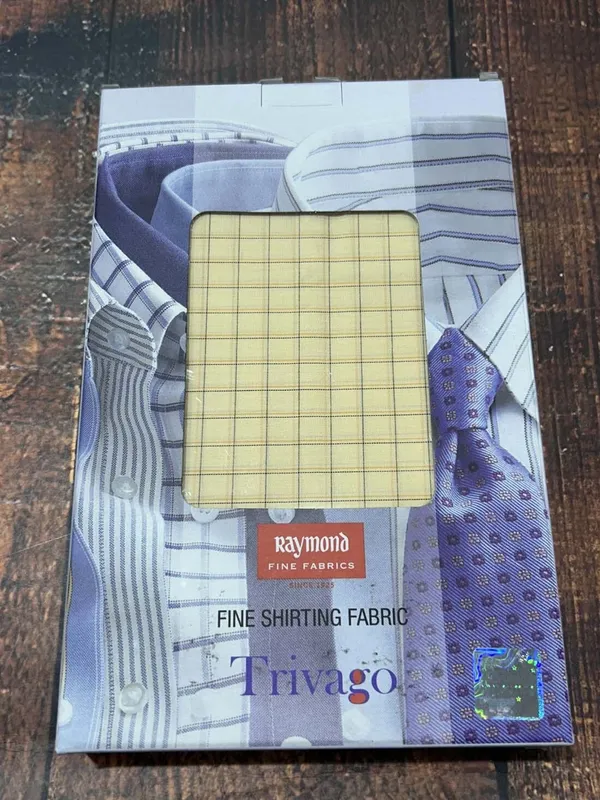 Raymond_Yellow_Pure_Cotton_Checkered_Shirt_Fabric_For_Men