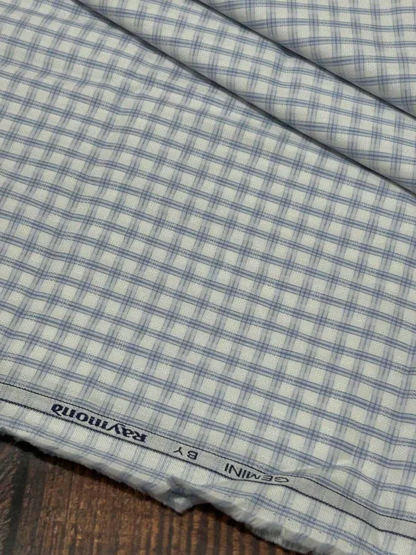 Raymond_Blue_And_White_Pure_Cotton_Checkered_Shirt_Fabric_For_Men