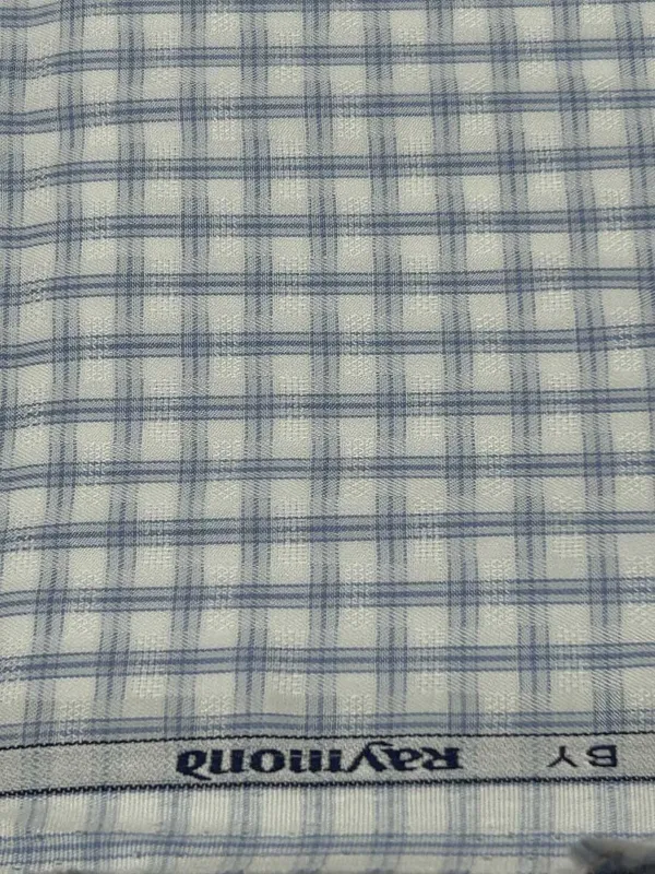 Raymond_Blue_And_White_Pure_Cotton_Checkered_Shirt_Fabric_For_Men