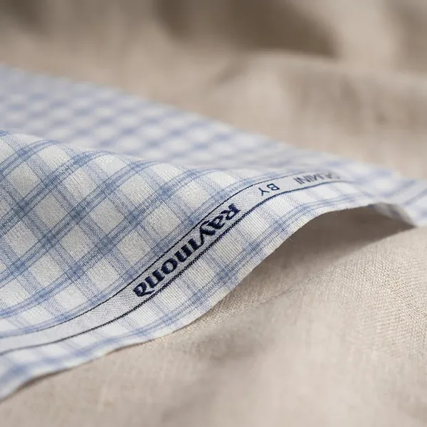 Raymond_Blue_And_White_Pure_Cotton_Checkered_Shirt_Fabric_For_Men
