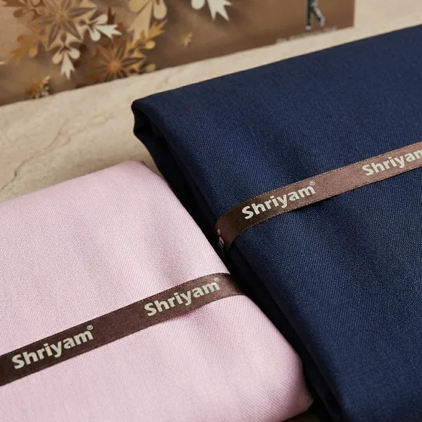 Shriyam_Multicolor_Poly_Cotton_Solid_Shirt_And_Trouser_Fabric_For_Men_Pack_Of_4