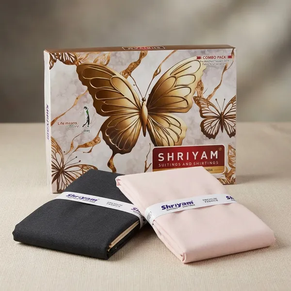 Shriyam_Beige_And_Grey_Poly_Cotton_Solid_Shirt_And_Trouser_Fabric_For_Men