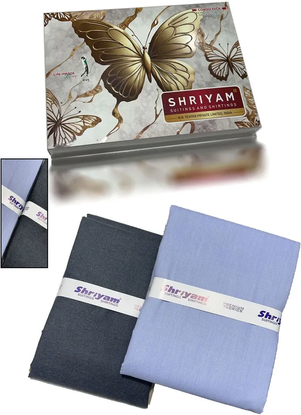 Shriyam_Blue_And_Grey_Poly_Cotton_Solid_Shirt_And_Trouser_Fabric_For_Men