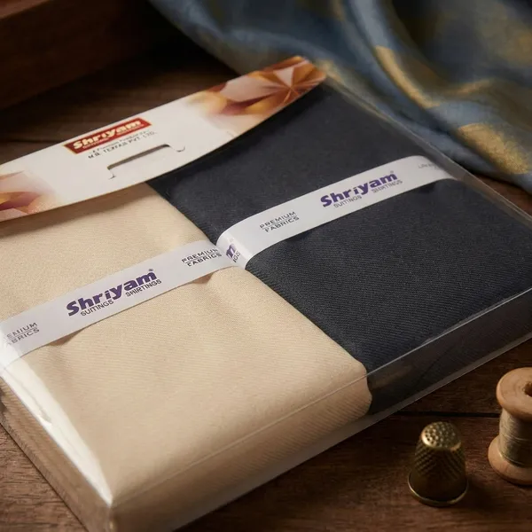 Shriyam_Yellow_And_Grey_Poly_Cotton_Solid_Shirt_And_Trouser_Fabric_For_Men