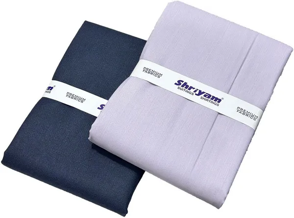 Shriyam_Purple_And_Black_Poly_Cotton_Solid_Shirt_And_Trouser_Fabric_For_Men