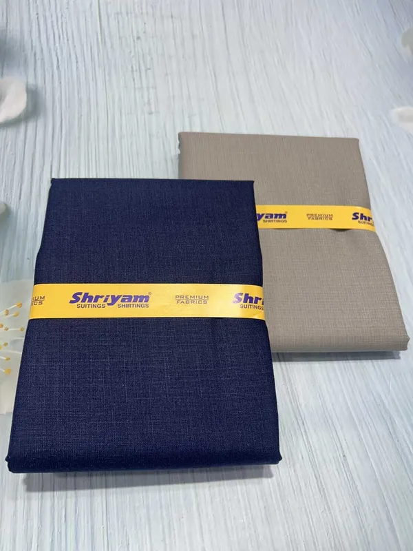 Shriyam_Blue_And_Grey_Poly_Cotton_Solid_Shirt_And_Trouser_Fabric_For_Men