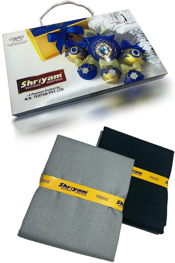 Shriyam_Grey_And_Black_Poly_Cotton_Solid_Shirt_And_Trouser_Fabric_For_Men