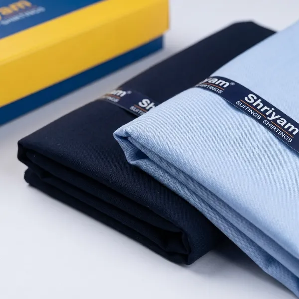 Shriyam_Sky_Blue_And_Black_Poly_Cotton_Solid_Shirt_And_Trouser_Fabric_For_Men