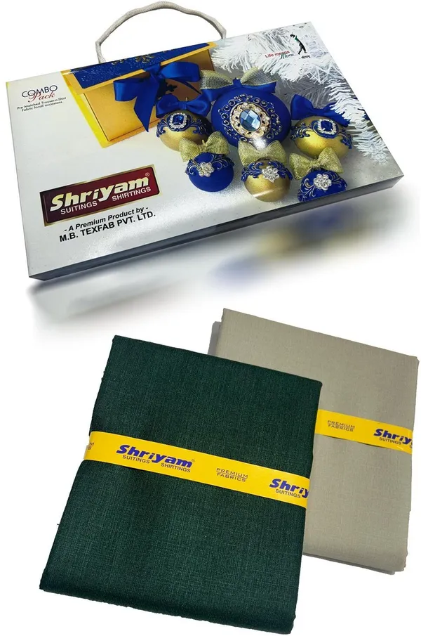 Shriyam_Dark_Green_Poly_Cotton_Solid_Shirt_And_Trouser_Fabric_For_Men