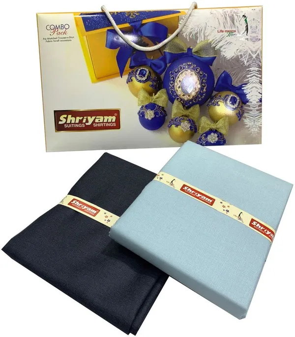 Shriyam_Sky_Blue_And_Black_Poly_Cotton_Solid_Shirt_And_Trouser_Fabric_For_Men