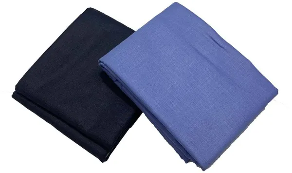 Shriyam_Blue_And_Black_Poly_Cotton_Solid_Shirt_And_Trouser_Fabric_For_Men