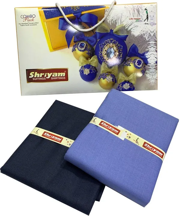 Shriyam_Blue_And_Black_Poly_Cotton_Solid_Shirt_And_Trouser_Fabric_For_Men