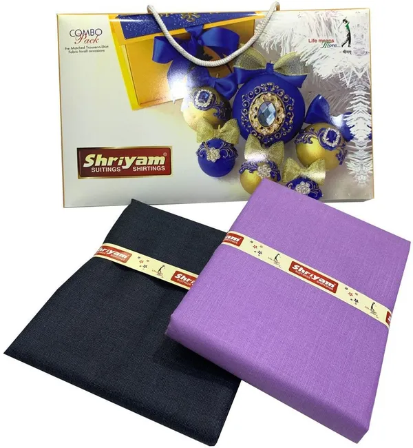 Shriyam_Purple_And_Black_Poly_Cotton_Solid_Shirt_And_Trouser_Fabric_For_Men