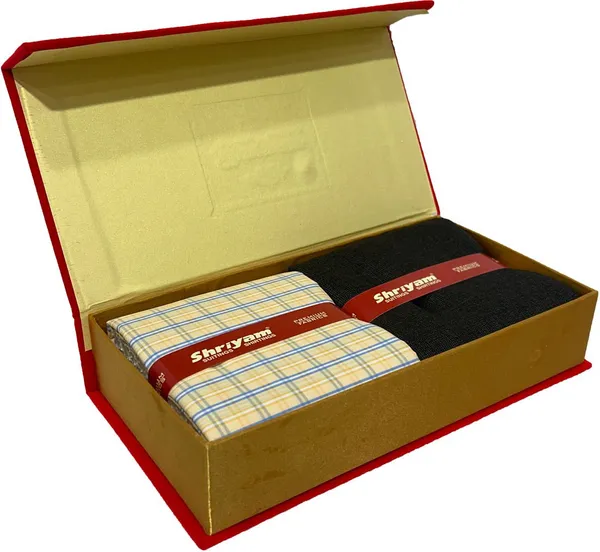 Shriyam_Multicolor_Poly_Cotton_Checkered_Shirt_And_Trouser_Fabric_For_Men