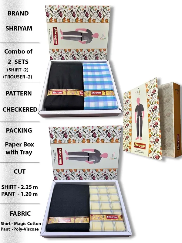 Shriyam_Multicolor_Poly_Cotton_Printed_Shirt_And_Trouser_Fabric_For_Men_Pack_Of_2