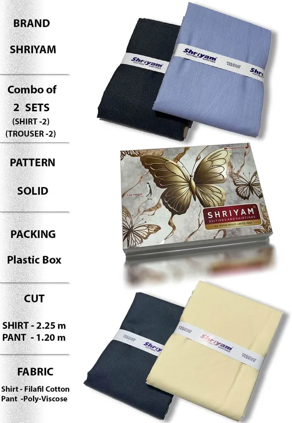 Shriyam_Multicolor_Poly_Cotton_Printed_Shirt_And_Trouser_Fabric_For_Men_Pack_Of_2