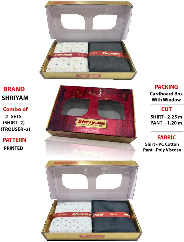 Shriyam_Multicolor_Poly_Cotton_Printed_Shirt_And_Trouser_Fabric_For_Men_Pack_Of_2