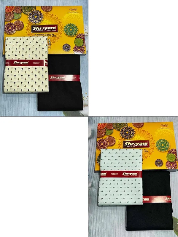 Shriyam_Multicolor_Poly_Cotton_Printed_Shirt_And_Trouser_Fabric_For_Men_Pack_Of_2