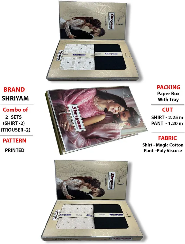 Shriyam_Multicolor_Poly_Cotton_Printed_Shirt_And_Trouser_Fabric_For_Men_Pack_Of_2