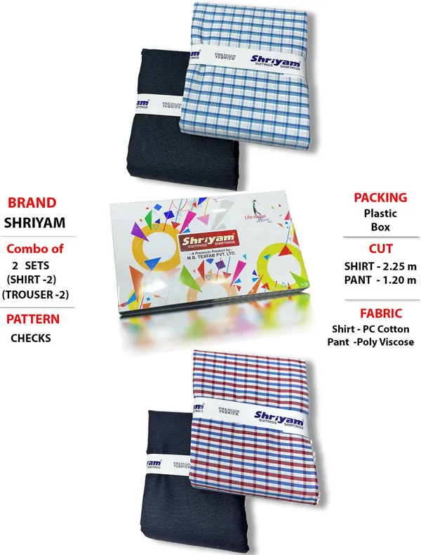 Shriyam_Multicolor_Poly_Cotton_Printed_Shirt_And_Trouser_Fabric_For_Men_Pack_Of_2