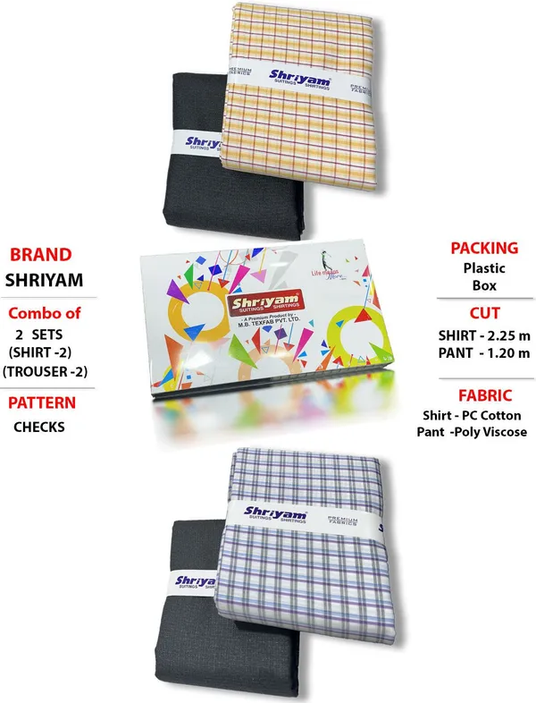 Shriyam_Multicolor_Poly_Cotton_Printed_Shirt_And_Trouser_Fabric_For_Men_Pack_Of_2