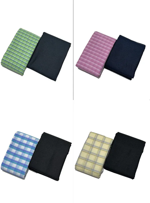 Shriyam_Multicolor_Poly_Cotton_Solid_Shirt_And_Trouser_Fabric_For_Men_Pack_Of_4