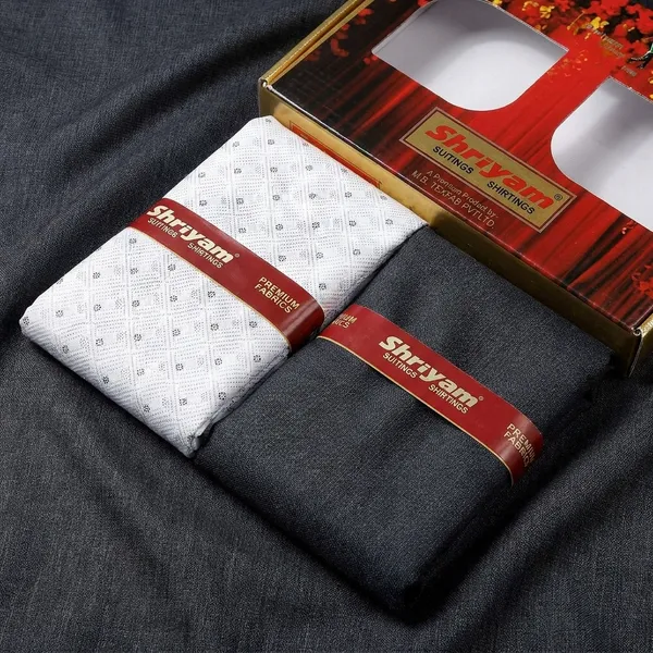 Shriyam_Multicolor_Poly_Cotton_Solid_Shirt_And_Trouser_Fabric_For_Men_Pack_Of_4