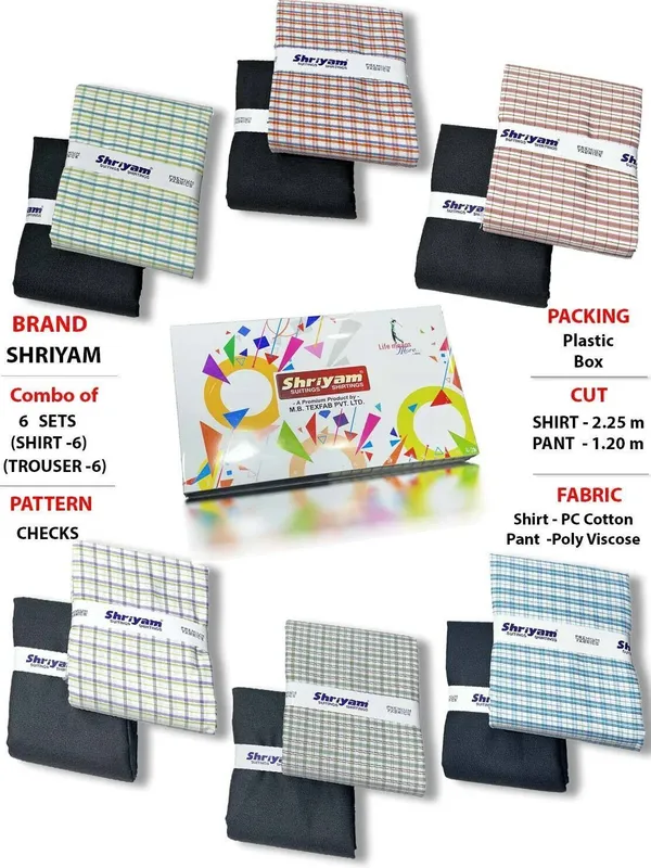 Shriyam_Multicolor_Poly_Cotton_Printed_Shirt_And_Trouser_Fabric_For_Men_Pack_Of_6