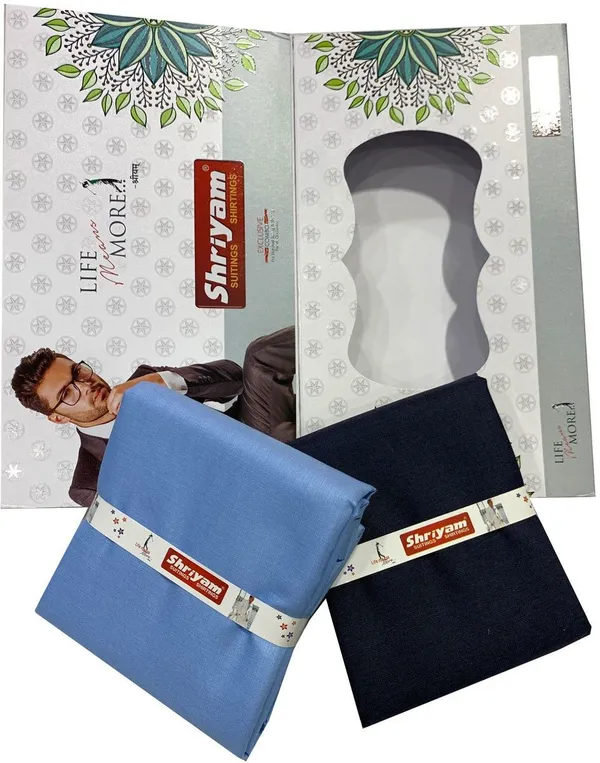 Shriyam_Blue_And_Black_Poly_Cotton_Solid_Shirt_And_Trouser_Fabric_For_Men