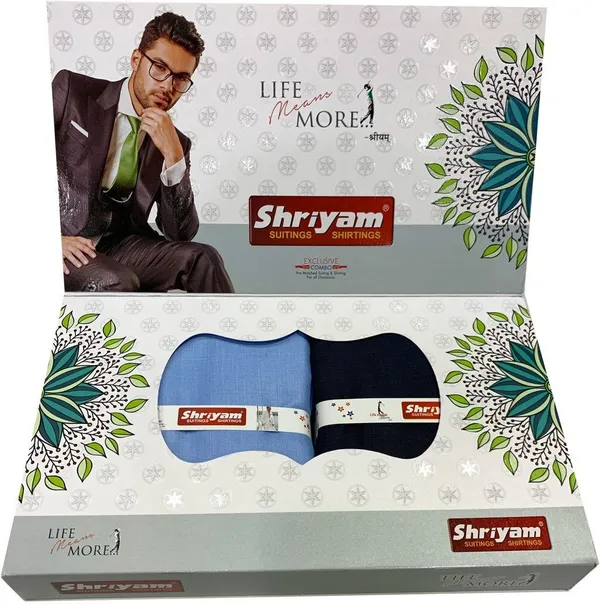 Shriyam_Blue_And_Black_Poly_Cotton_Solid_Shirt_And_Trouser_Fabric_For_Men