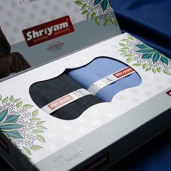 Shriyam_Blue_And_Black_Poly_Cotton_Solid_Shirt_And_Trouser_Fabric_For_Men