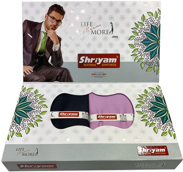 Shriyam_Purple_And_Black_Poly_Cotton_Solid_Shirt_And_Trouser_Fabric_For_Men