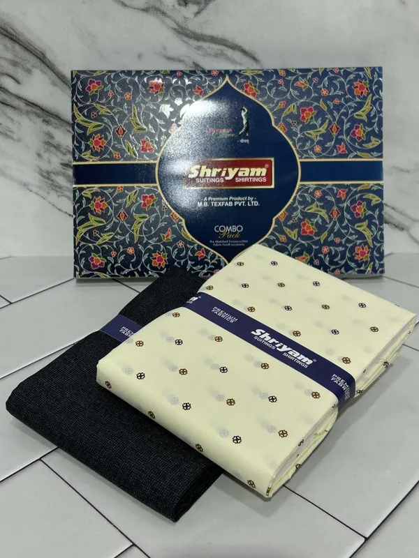 Shriyam_White_And_Grey_Poly_Cotton_Printed_Shirt_And_Trouser_Fabric_For_Men