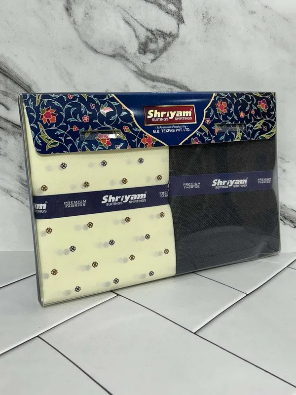 Shriyam_White_And_Grey_Poly_Cotton_Printed_Shirt_And_Trouser_Fabric_For_Men