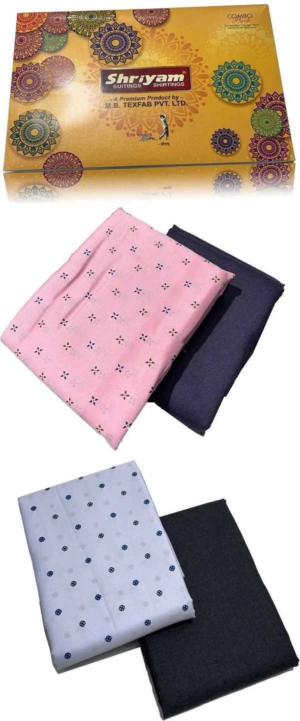 Shriyam_Multicolor_Poly_Cotton_Striped_Shirt_And_Trouser_Fabric_For_Men_Pack_Of_2