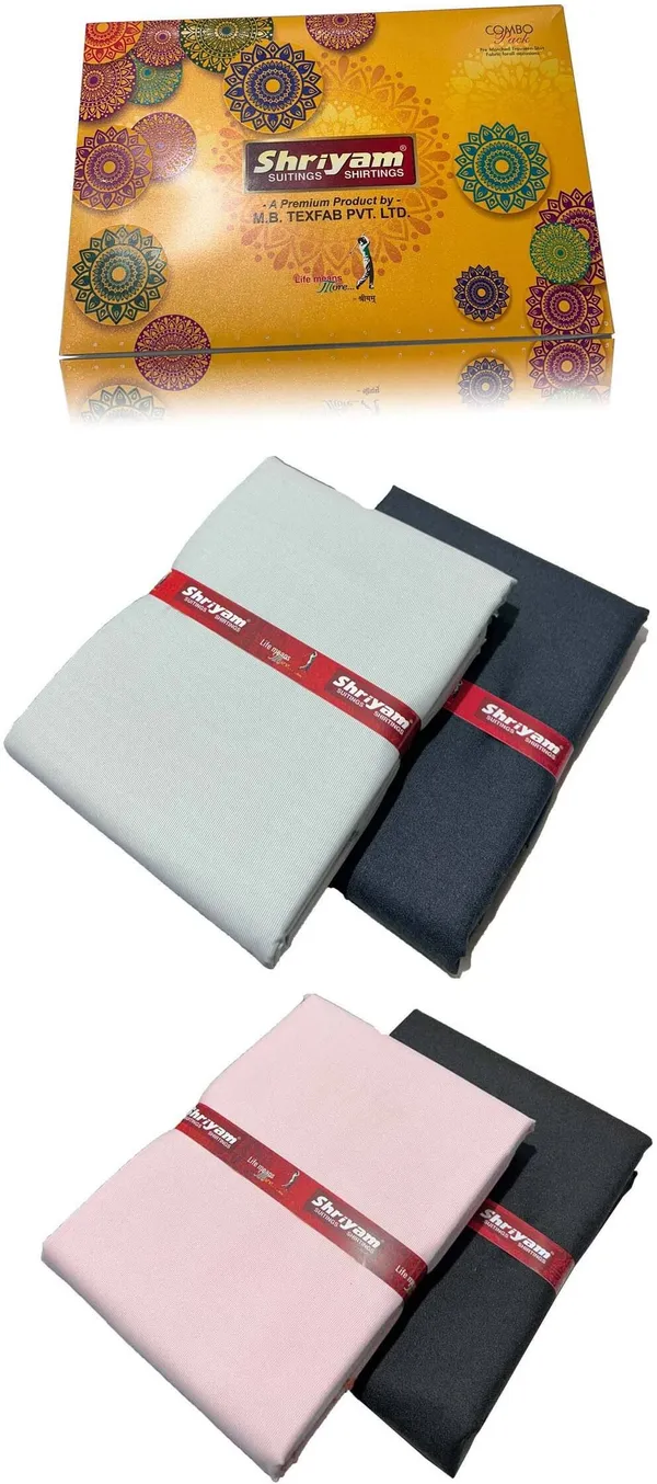 Shriyam_Multicolor_Poly_Cotton_Striped_Shirt_And_Trouser_Fabric_For_Men_Pack_Of_2