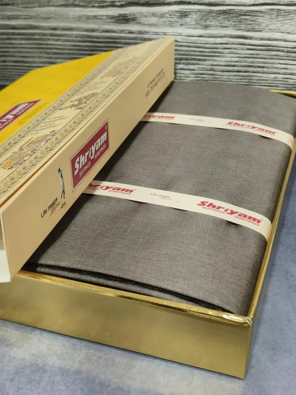 Shriyam_Grey_Poly_Cotton_Solid_Safari_Fabric_For_Men