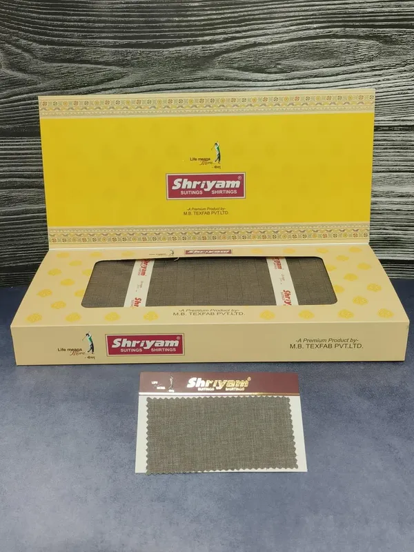 Shriyam_Grey_Poly_Cotton_Solid_Safari_Fabric_For_Men