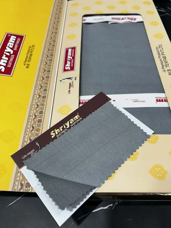 Shriyam_Grey_Poly_Cotton_Solid_Safari_Fabric_For_Men