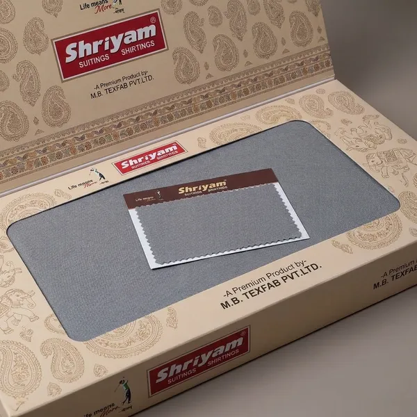 Shriyam_Grey_Poly_Cotton_Solid_Safari_Fabric_For_Men