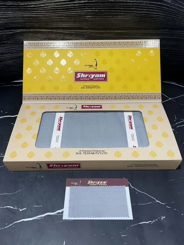 Shriyam_Grey_Poly_Cotton_Solid_Safari_Fabric_For_Men