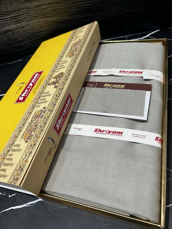 Shriyam_Grey_Poly_Cotton_Solid_Safari_Fabric_For_Men