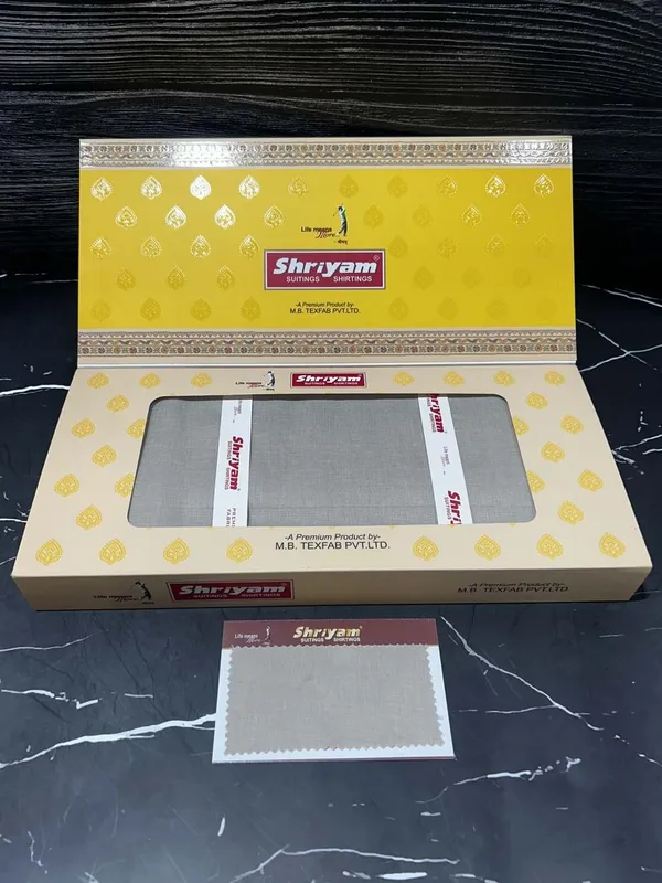 Shriyam_Grey_Poly_Cotton_Solid_Safari_Fabric_For_Men