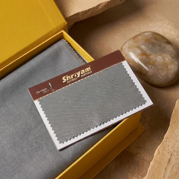 Shriyam_Grey_Poly_Cotton_Solid_Safari_Fabric_For_Men