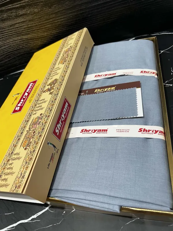 Shriyam_Grey_Poly_Cotton_Solid_Safari_Fabric_For_Men