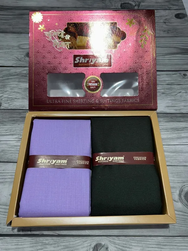 Shriyam_Multicolor_Poly_Cotton_Checkered_Shirt_And_Trouser_Fabric_For_Men